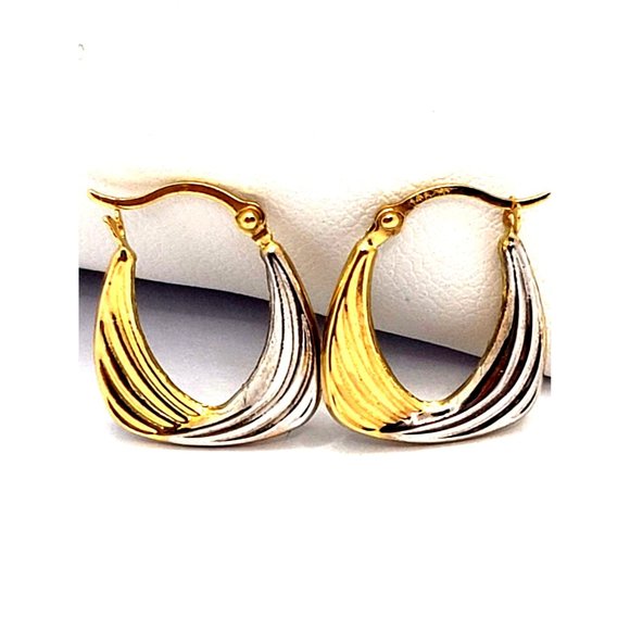 14K REAL GOLD Hollow Super Light Hoop Earrings - Picture 7 of 11